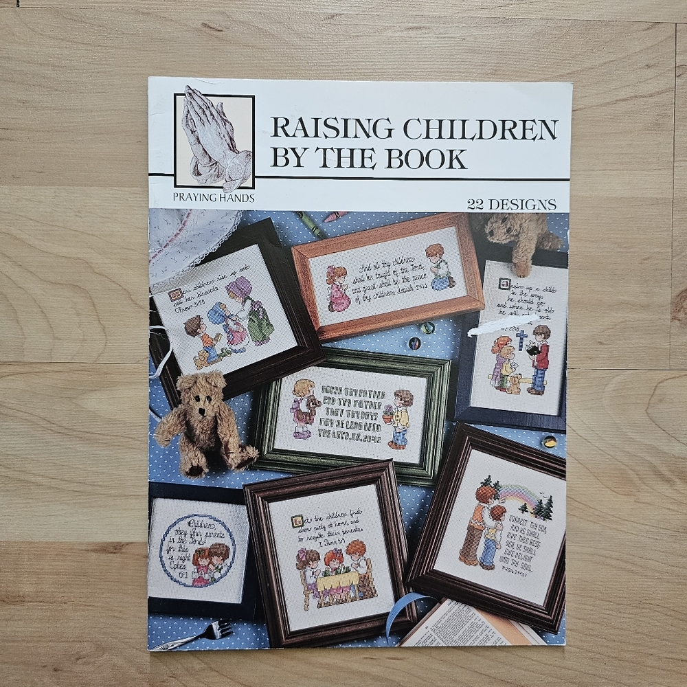 Leaflet Cross Stitch Praying Hands "Raising Children by the Book"